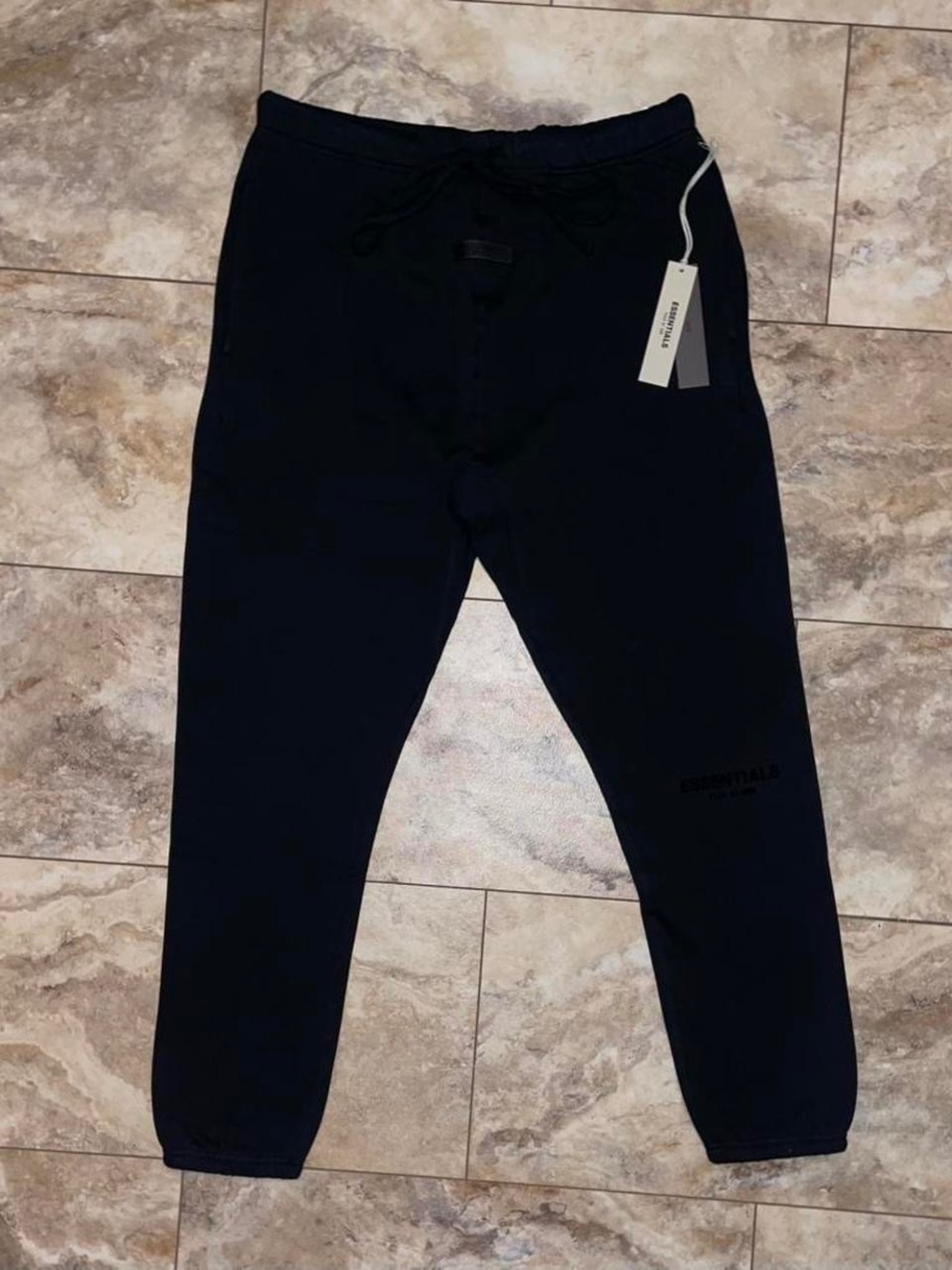 Black Essential Stretch Limo Cuffed Joggers Multiple Sizes